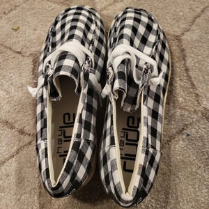 Hey Dude loafers size 41 black and white checkered